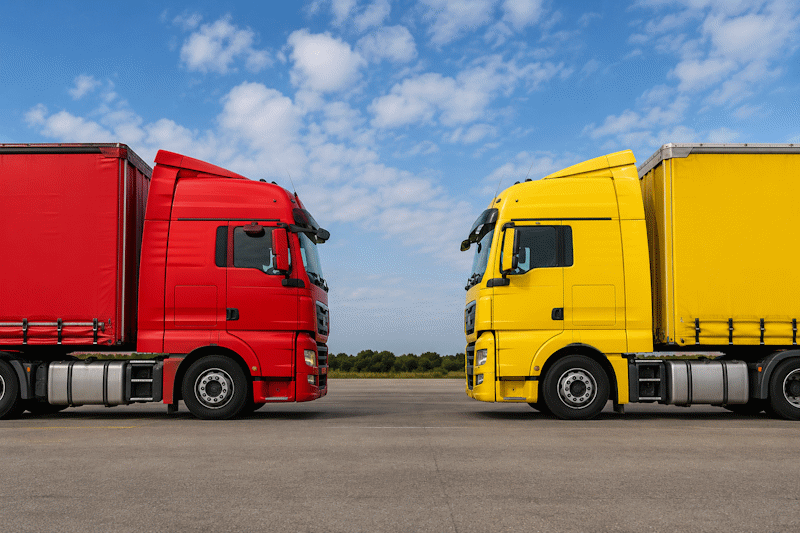 Red lorry yellow lorry